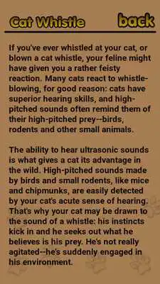 Play Cat Whistle, Trainer free