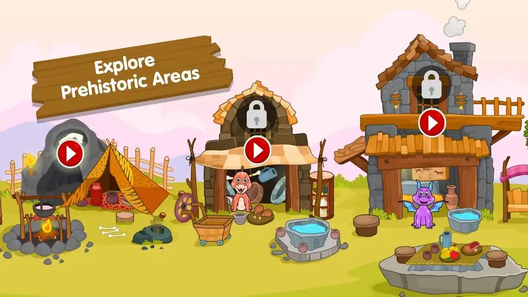 Play Caveman Games World for Kids as an online game Caveman Games World for Kids with UptoPlay