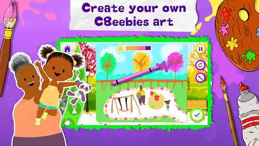 CBeebies Get Creative: Paint online game with UptoPlay