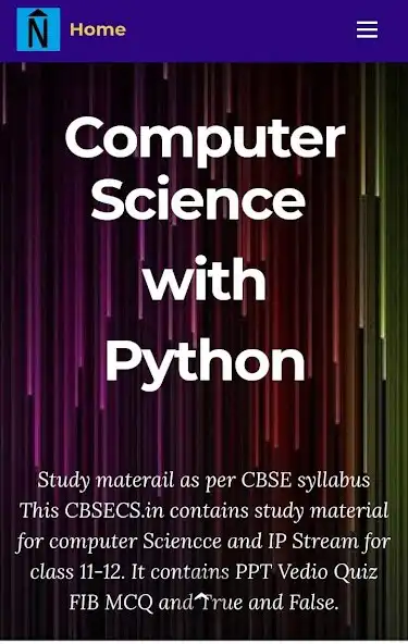 Play CBSE Computer Science with Python  and enjoy CBSE Computer Science with Python with UptoPlay