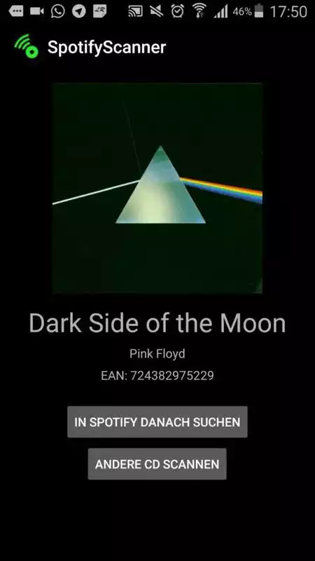 Play CD barcode scanner for Spotify