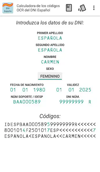 Play Códigos OCR del D.N.I. Español  and enjoy Códigos OCR del D.N.I. Español with UptoPlay