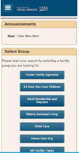 Play CDSS Facility Search  and enjoy CDSS Facility Search with UptoPlay