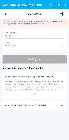 Play Cek Tagihan PDAM Indonesia as an online game Cek Tagihan PDAM Indonesia with UptoPlay