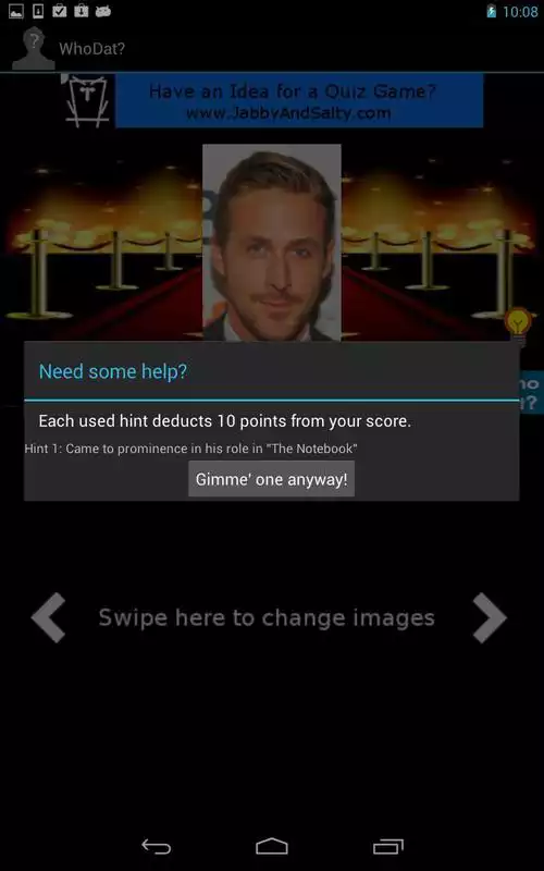 Play Celebrity Quiz - Who Dat?