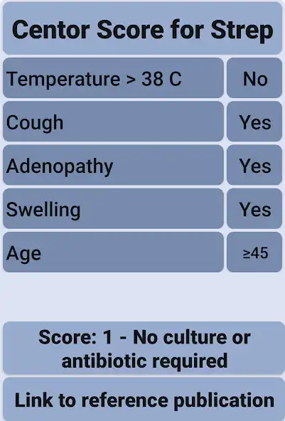 Play Centor score for strep  and enjoy Centor score for strep with UptoPlay