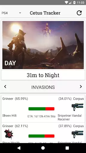 Play Cetus Tracker - A Warframe Utility App