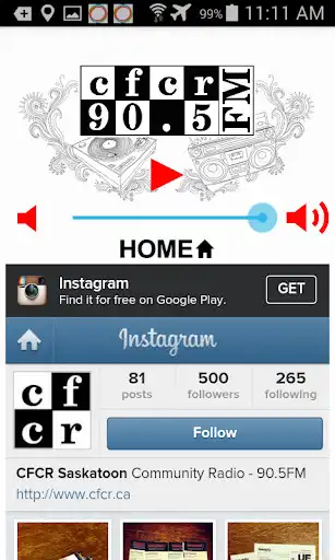 Play CFCR 90.5FM Saskatoon as an online game CFCR 90.5FM Saskatoon with UptoPlay