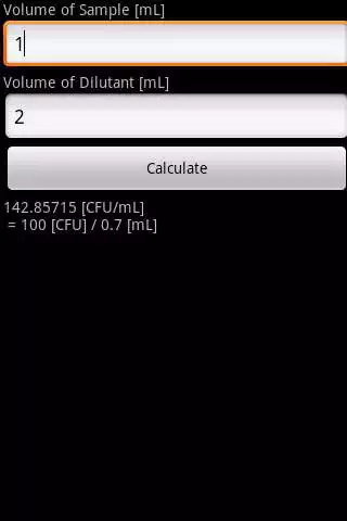 Play CFU Calculator as an online game CFU Calculator with UptoPlay