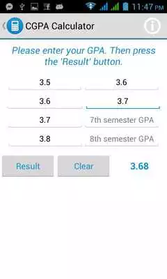 Play CGPA calculator