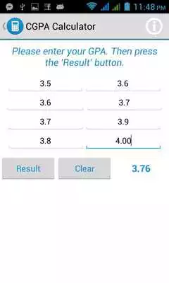 Play CGPA calculator