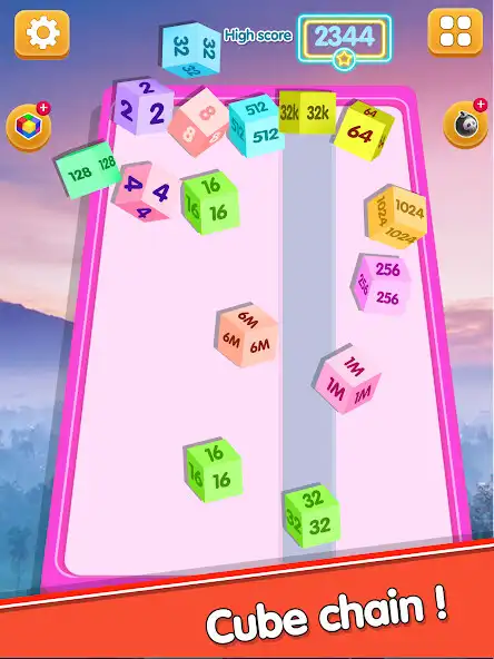 Play Chain Cube: 2048 merge Game as an online game Chain Cube: 2048 merge Game with UptoPlay