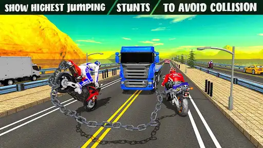 Play Chained Moto Bike Racing 3D 2019 as an online game Chained Moto Bike Racing 3D 2019 with UptoPlay