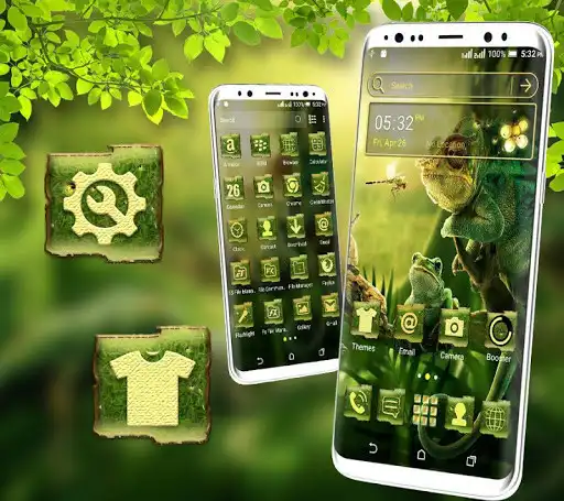 Play Chameleon Frog Launcher Theme as an online game Chameleon Frog Launcher Theme with UptoPlay
