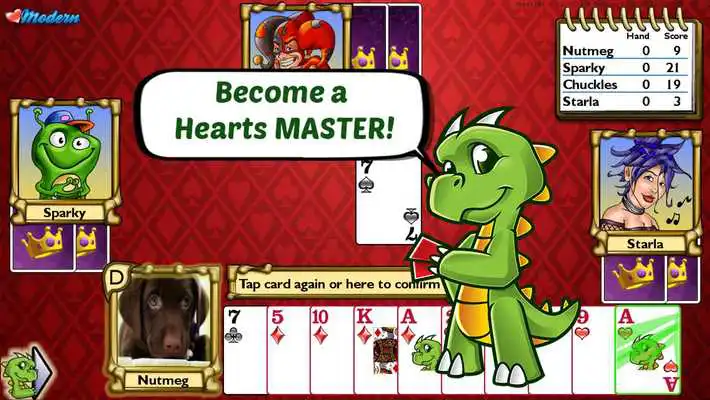 Play Championship Hearts Card Game