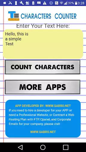 Play CHARACTERS COUNTER APP as an online game CHARACTERS COUNTER APP with UptoPlay