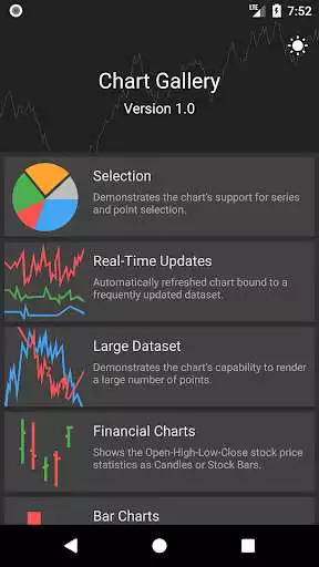 Play APK Chart Gallery  and enjoy Chart Gallery with UptoPlay com.devexpress.chartsgallery