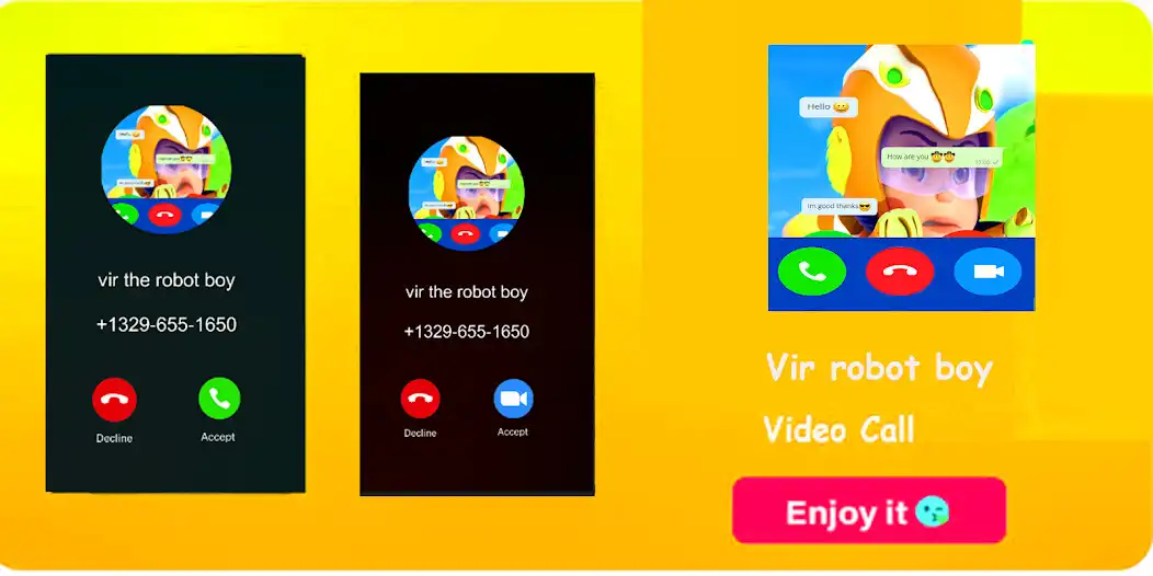 Play chat call vir the robot boy as an online game chat call vir the robot boy with UptoPlay