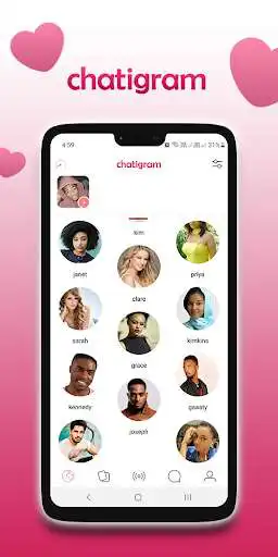 Play Chatigram-Dating App to Chat, and Meet New people  and enjoy Chatigram-Dating App to Chat, and Meet New people with UptoPlay