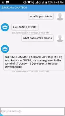 Play CHATTING ROBOT - S.M.K.H ChatBot