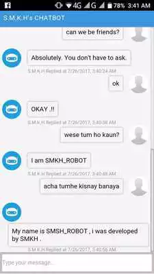 Play CHATTING ROBOT - S.M.K.H ChatBot