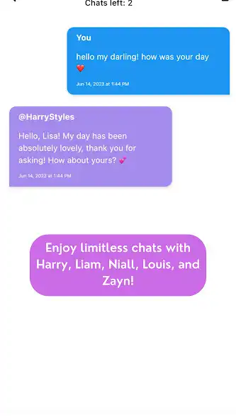 Play Chat with AI for One Direction as an online game Chat with AI for One Direction with UptoPlay