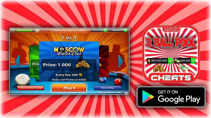 Play Cheats For 8 Ball Pool Hack Joke App - Prank!