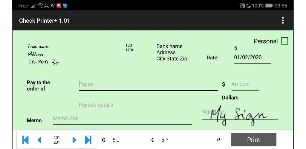 Play Check Printer Basic  and enjoy Check Printer Basic with UptoPlay