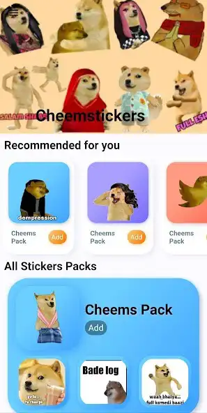 Play CheemStickers : Doge Stickers  and enjoy CheemStickers : Doge Stickers with UptoPlay