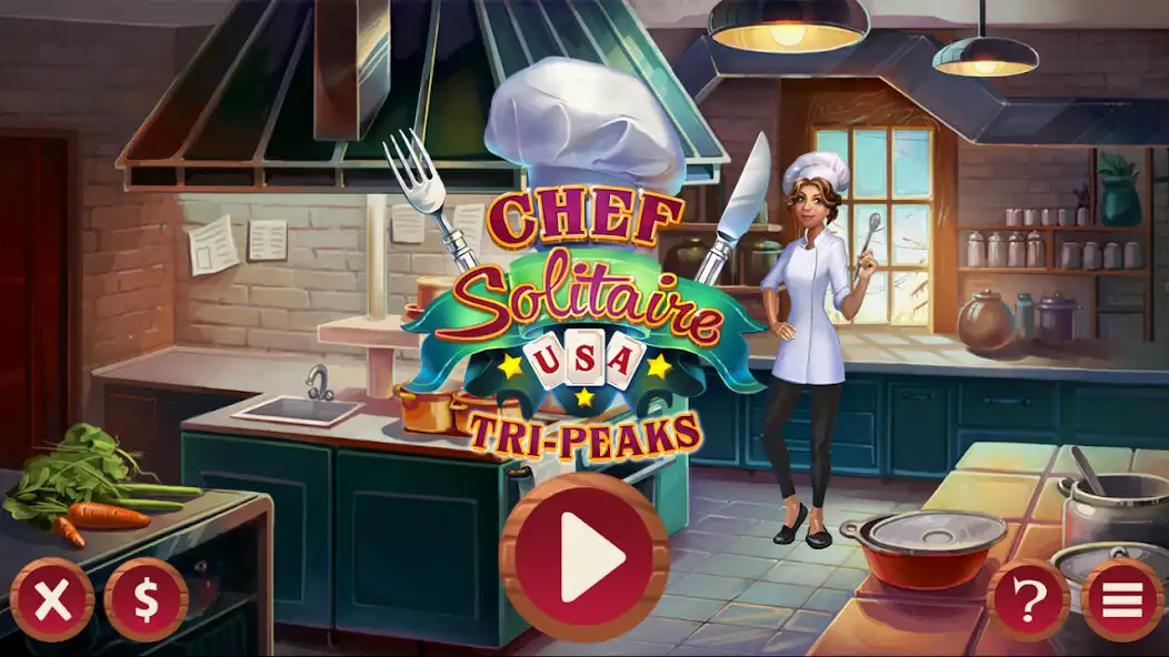 Play Chef Solitaire: USA TriPeaks  and enjoy Chef Solitaire: USA TriPeaks with UptoPlay