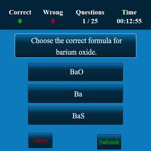 Play Chemistry Formula MCQ as an online game Chemistry Formula MCQ with UptoPlay
