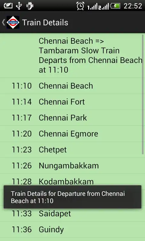 Play Chennai Local Train Timetable