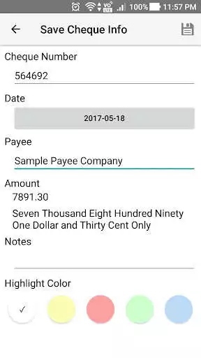 Play Cheque Writer