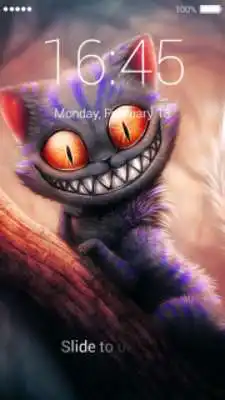 Play Cheshire cat lock screen