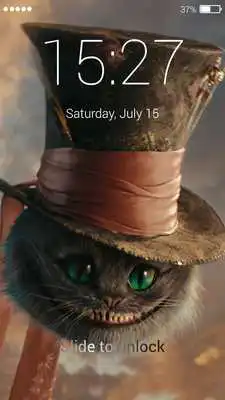 Play Cheshire cat lock screen