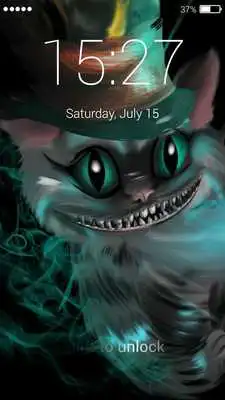 Play Cheshire cat lock screen