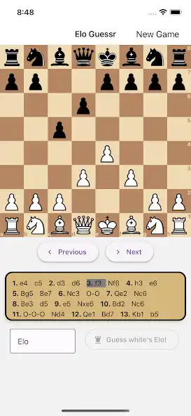 Play Chess: Eloguessr as an online game Chess: Eloguessr with UptoPlay