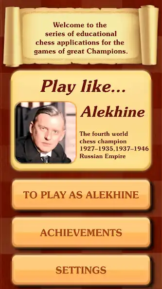 Play Chess legacy: Play like Alekhine  and enjoy Chess legacy: Play like Alekhine with UptoPlay