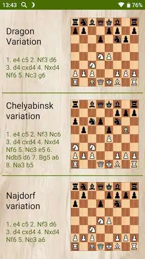 Play Chess - Sicilian Combinations as an online game Chess - Sicilian Combinations with UptoPlay