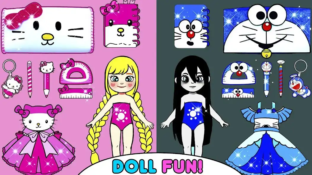 Play Chibi Dolls Dress Up Makeover as an online game Chibi Dolls Dress Up Makeover with UptoPlay