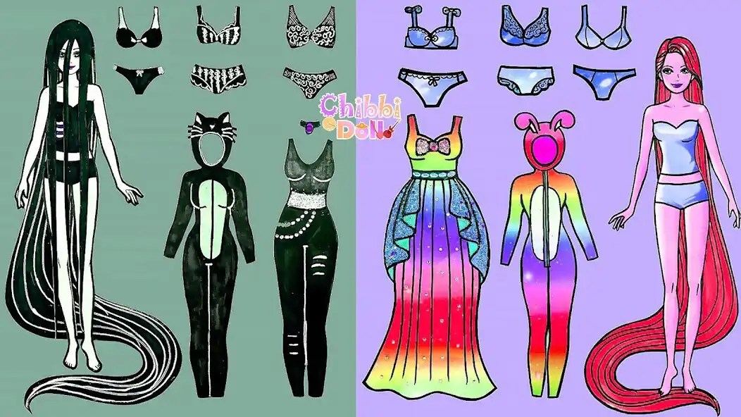 Play Chibi Dolls Game Girl Dress up as an online game Chibi Dolls Game Girl Dress up with UptoPlay