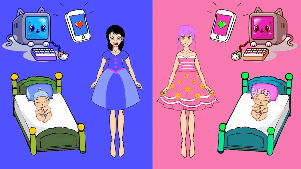 Play Chibi Dolls:Girl Dress Up Game  and enjoy Chibi Dolls:Girl Dress Up Game with UptoPlay