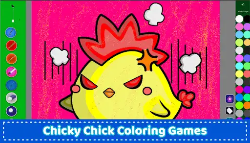 Play Chicky Chick Coloring Games as an online game Chicky Chick Coloring Games with UptoPlay