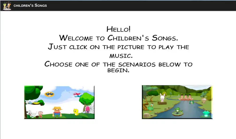 Play Chidrens Songs as an online game Chidrens Songs with UptoPlay