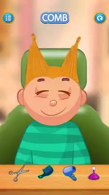 Play Child game / blonde hair cut