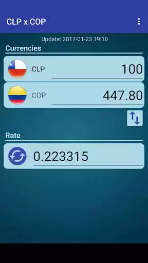 Play APK Chile Peso x Colombian Peso  and enjoy Chile Peso x Colombian Peso with UptoPlay conversor.conversaotaxasbasico.clpcop