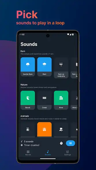 Play Chillax - Relaxing Sounds as an online game Chillax - Relaxing Sounds with UptoPlay