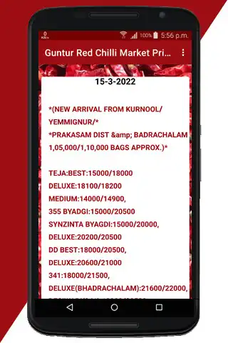 Play Chilli Market Prices  and enjoy Chilli Market Prices with UptoPlay