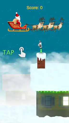 Play Chimney Hop -Santa Present Delivery Christmas Game as an online game Chimney Hop -Santa Present Delivery Christmas Game with UptoPlay