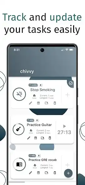 Play Chivvy: AI Habit, Goal Tracker as an online game Chivvy: AI Habit, Goal Tracker with UptoPlay